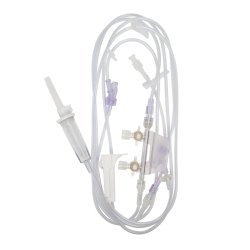 Primary IV Administration Set Gravity 2 Ports 15 Drops / mL Drip Rate Without Filter 120 Inch Tubing (50 per Case)