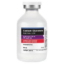 Calcium Gluconate 10%, 100 mg / mL 100 ML MDV (20 Vials)