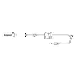 Primary IV Administration Set Gravity 1 Port 20 Drops / mL Drip Rate 15 Micron Filter 92 Inch Tubing (50 per Box)