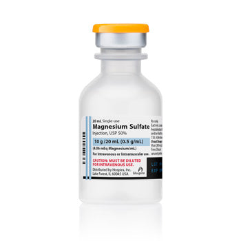 Magnesium Sulfate 50% Single Dose Vial 20mL (25 Vials)