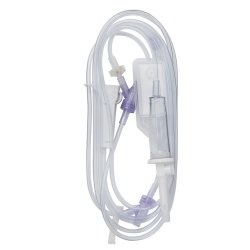 Primary IV Administration Set Gravity 2 Ports 15 Drops / mL Drip Rate 0.2 Micron Filter 104 Inch Tubing (50 per Case)