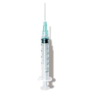 Syringe & Needle, Luer Lock, 3cc 21G x 1½" (100 Units per Box / 1,000 Units per Case)