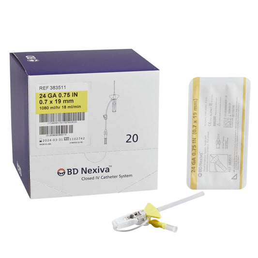 IV CATHETER 24 GAUGE 0.75 INCH (20 PER BOX / 80 PER CASE)