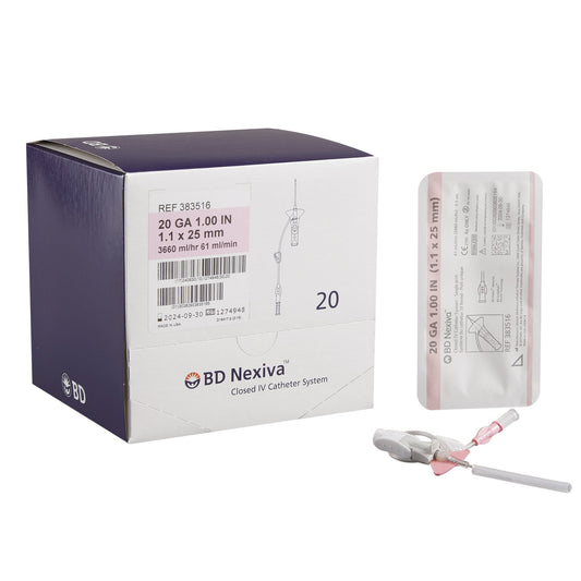 IV CATHETER 20 GAUGE 1 INCH NEEDLE (20 PER BOX / 80 PER CASE)