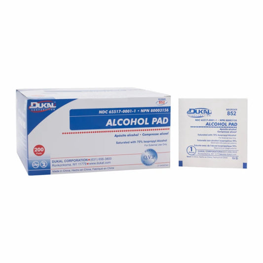 Alcohol Prep Pad 70% Strength Large (100 Units per Box / 1,000 Units per Case)