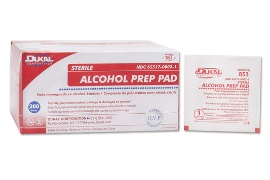 Alcohol Prep Pad 70% Strength Medium (200 Units per Box / 4,000 Units per Case)