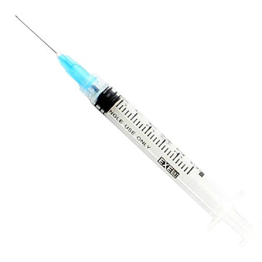 Syringe & Needle, Luer Lock, 3cc 25G x 1" (100 Units per Box / 1,000 Units per Case)