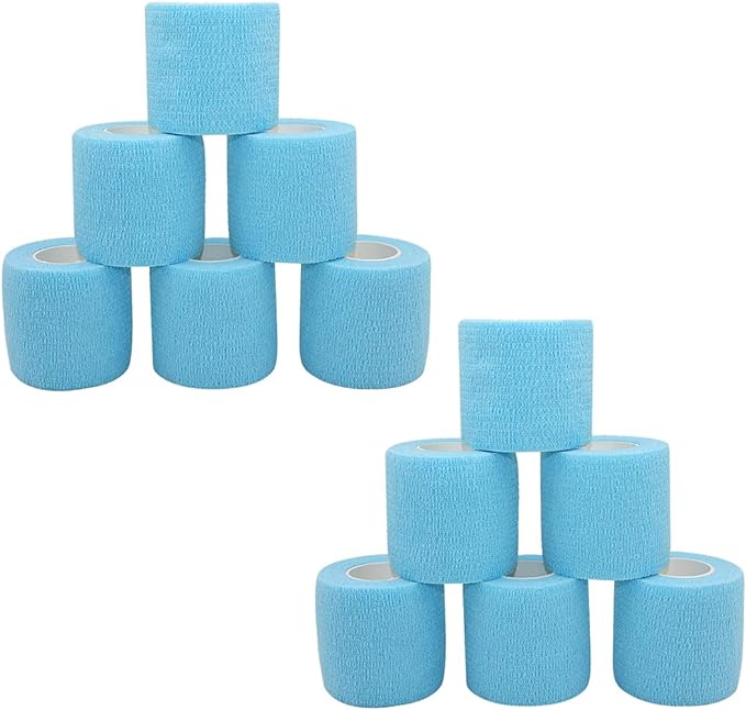 Self Adhesive Bandage Wrap 2 Inch x 5 Yards (12 Rolls per Pack) (Select a Color)