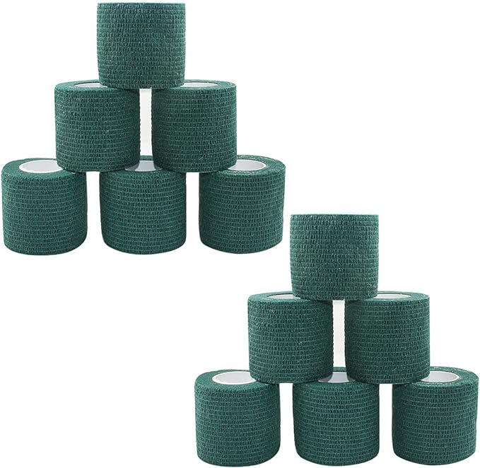 Self Adhesive Bandage Wrap 2 Inch x 5 Yards (12 Rolls per Pack) (Select a Color)