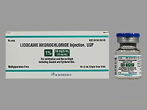 Lidocaine HCl 1%, 10 mg / mL Single-Dose Vial 5 mL (10 Vials)