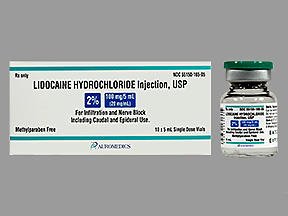 Lidocaine HCl 2%, 20 mg / mL Single-Dose Vial 5 mL (10 Vials)