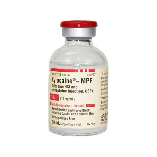 Xylocaine MPF Lidocaine HCl with Epinephrine 1% - 1:200,000 Single-Dose Vial 30 mL (1 Vial)