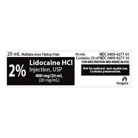 Lidocaine HCl 2%, 20 mg / mL Injection Multiple-Dose Vial 20 mL (25 Vials)