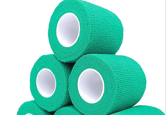 Luxe Green Cohesive Bandages 2” x 5 Yards Self Adherent Medical Wrap (6 Rolls per Box)