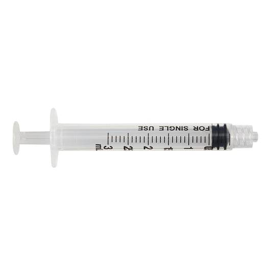 Syringe 3 mL Luer Lock Tip Without Safety (100 Syringes)