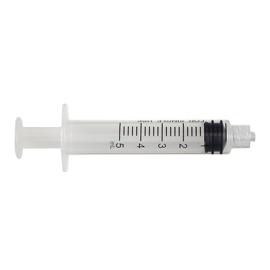 Syringe 5 mL Luer Lock Tip Without Safety (100 Syringes)